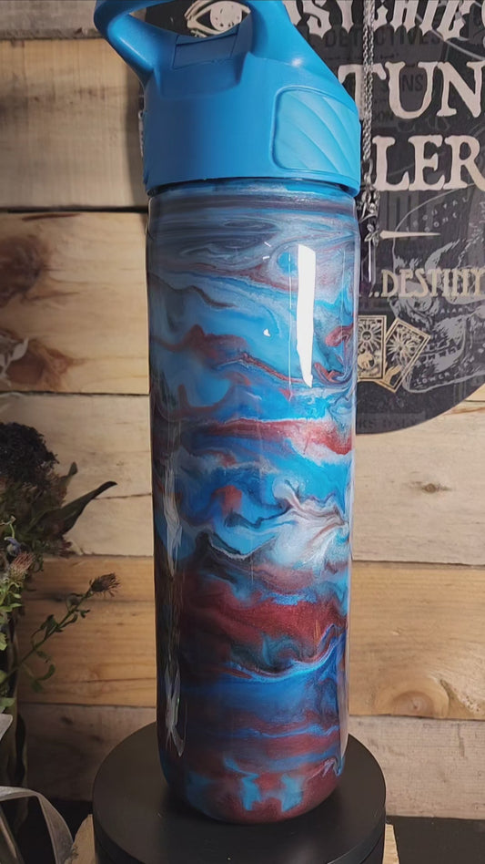 Blue and red